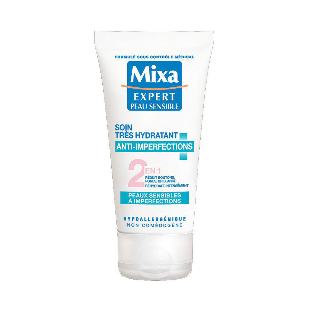 Mixa Crème Hydratante Pour Visage Soin Anti Imperfections 2 En1 50ml