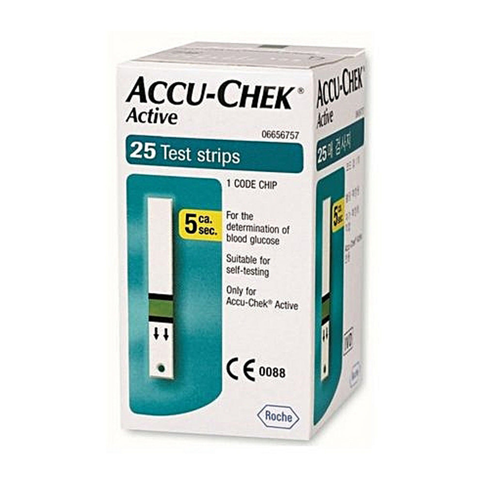 Accu Chek Active De Test De La Glycémie 25 Bandelettes