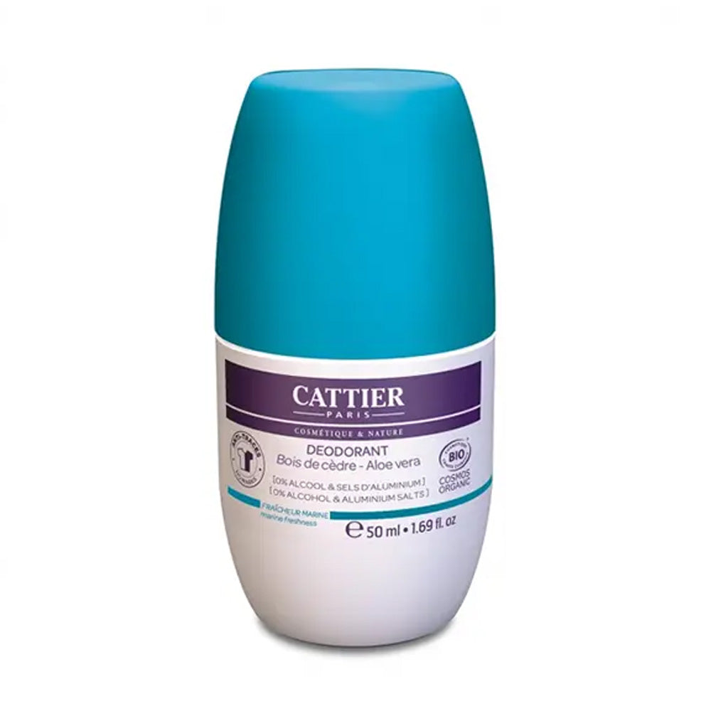 Cattier Déodorant Roll-on Fraicheur Marine Aloe-Vera 50ml