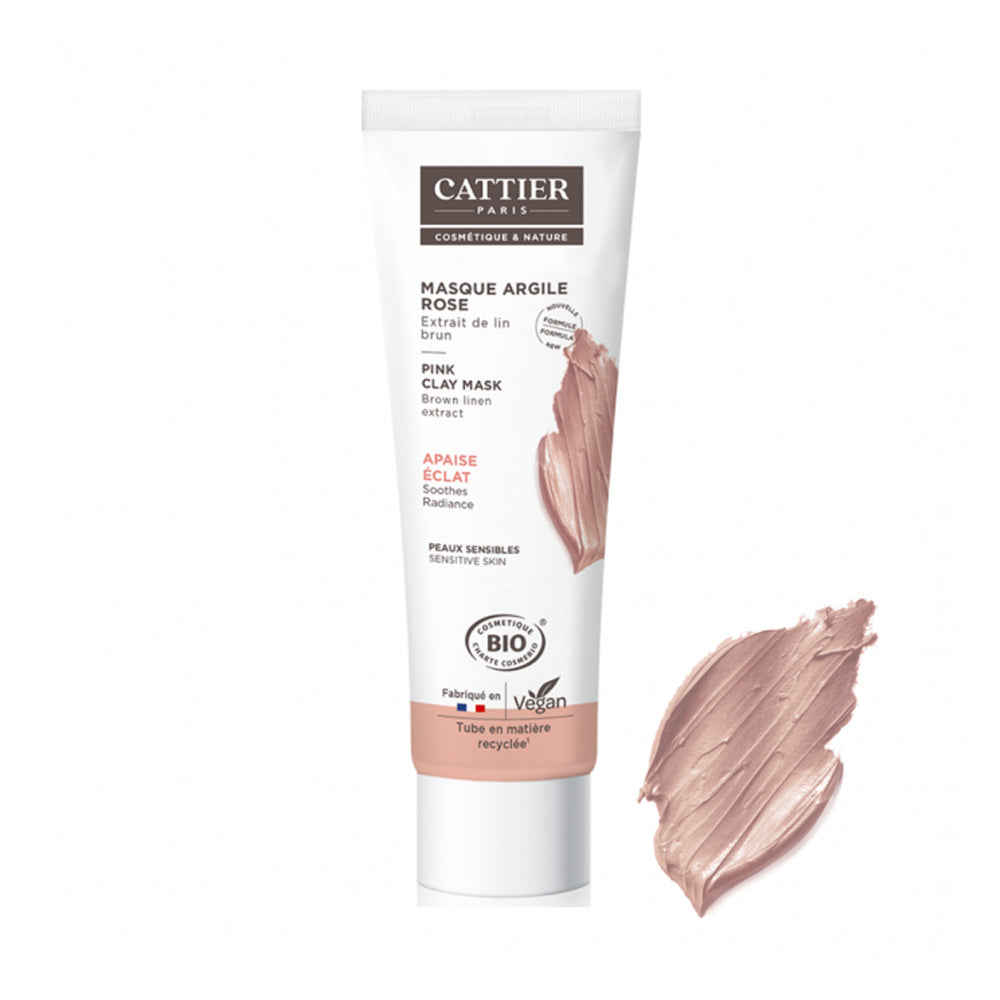 Cattier Masque Argile Rose Extrait De Lin Brun Bio 100ml Cattier Masque Argile Rose Extrait De Lin Brun Bio 100ml
