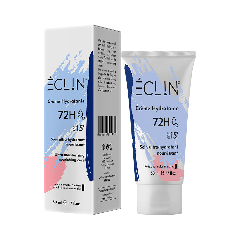 Eclin Crème Hydratante Peau Normale à Mixte 72H SPF15 50ml Eclin Crème Hydratante Peau Normale à Mixte 72H SPF15 50ml