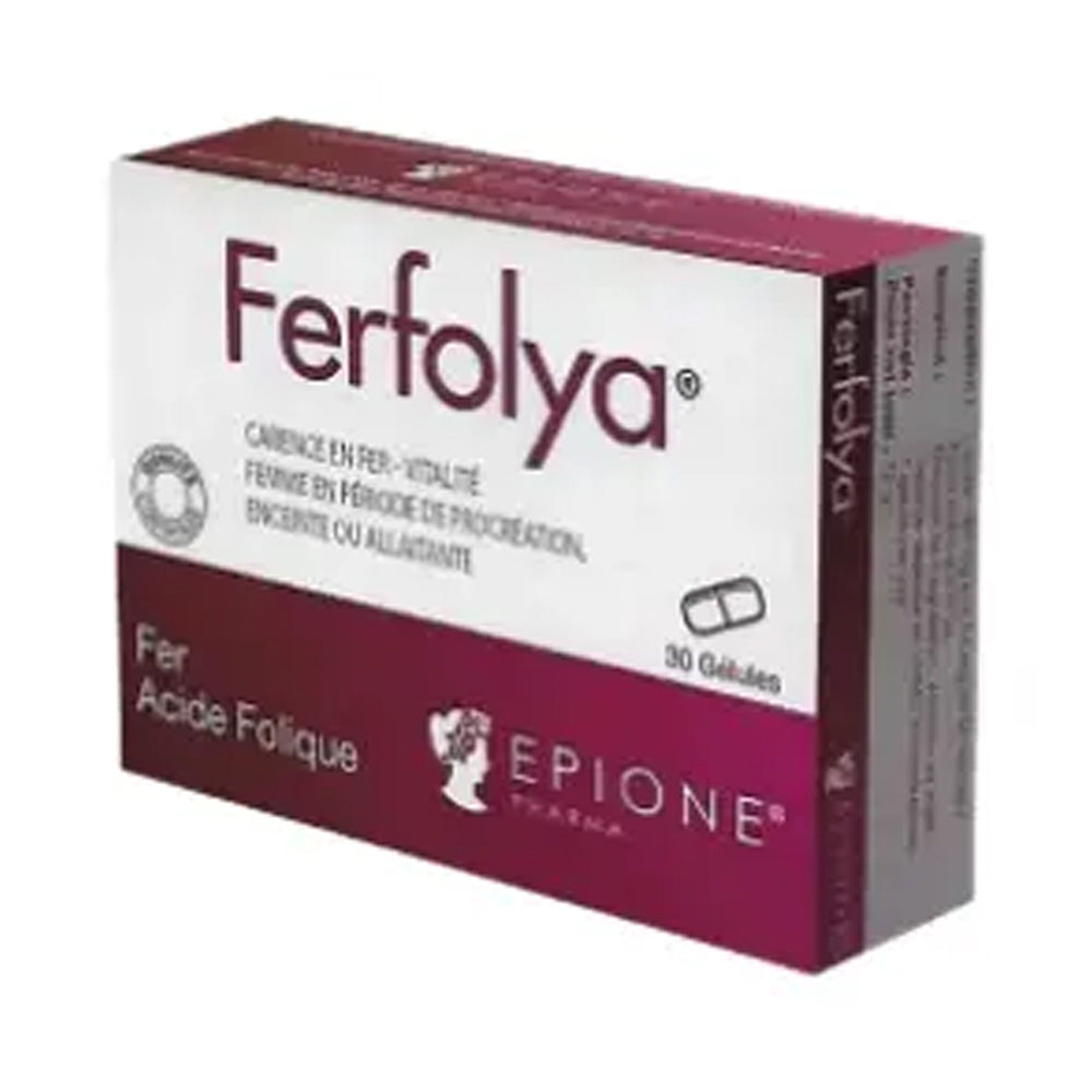 Ferfolya Fer Acide Folique 30 Gélules