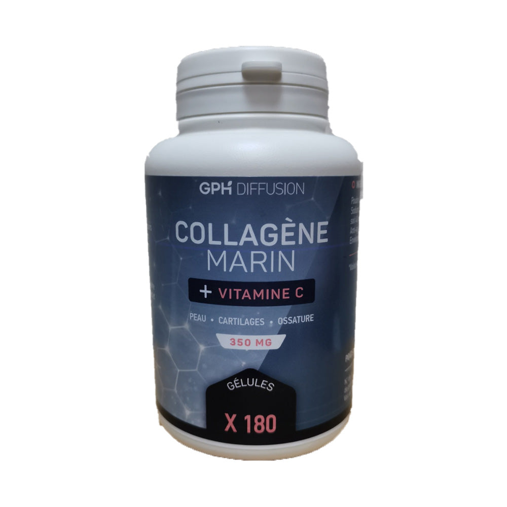 GPH Diffusion Collagen Marin + Vitamine C 350mg 200 Gélules GPH Diffusion Collagen Marin + Vitamine C 350mg 200 Gélules