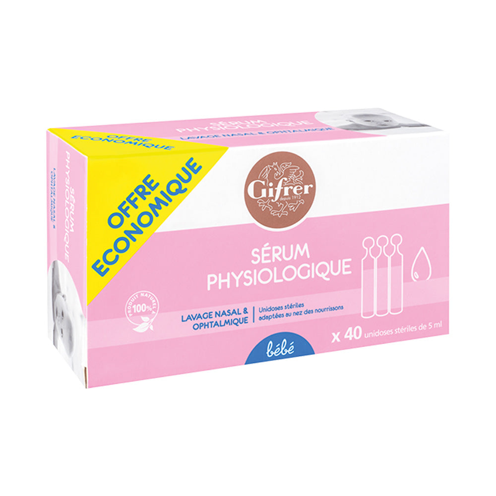 Gifrer Sérum Physiologique 40 Unidoses 5ml Gifrer Sérum Physiologique 40 Unidoses 5ml