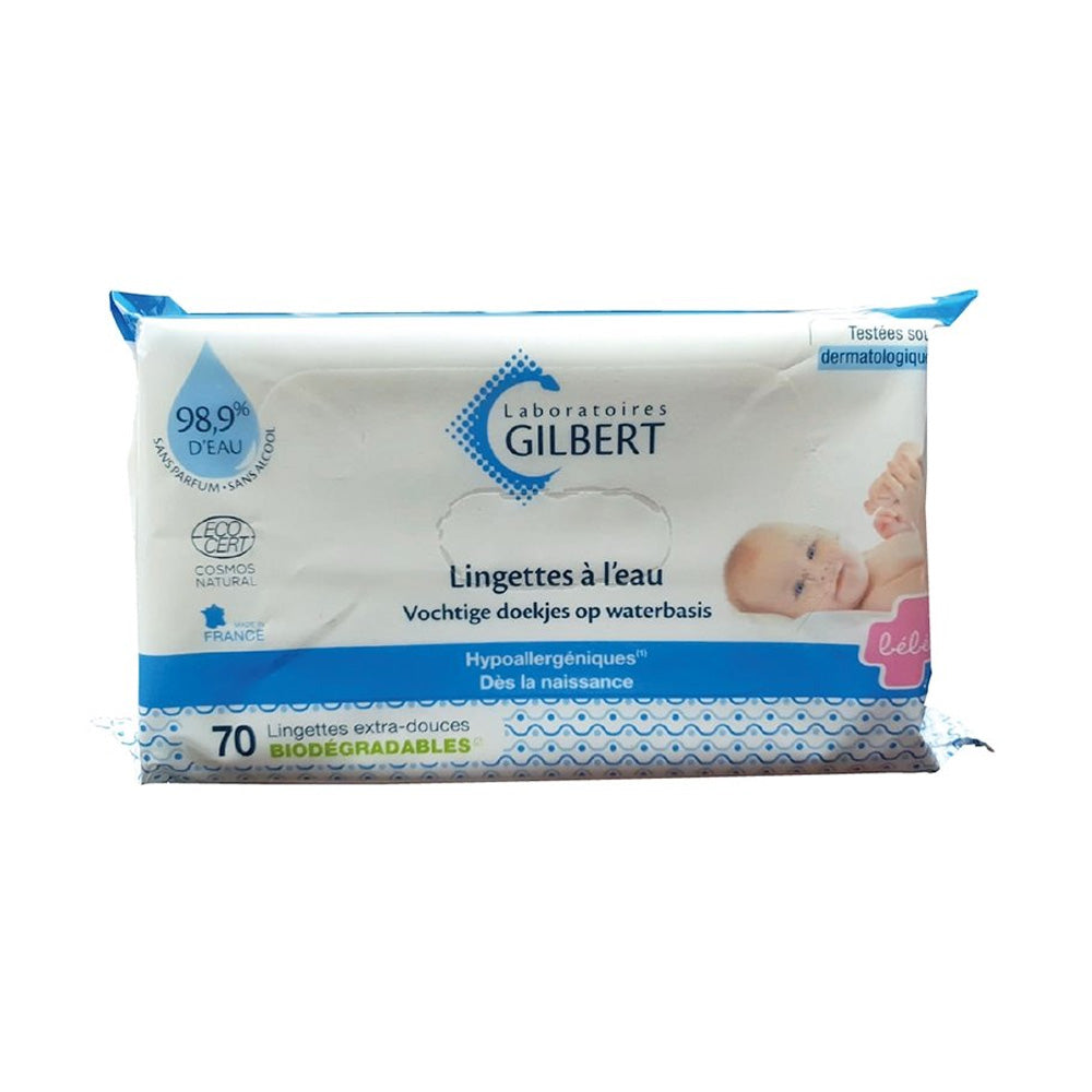 Gilbert Lingettes Bébé à l’Eau 70 Unités