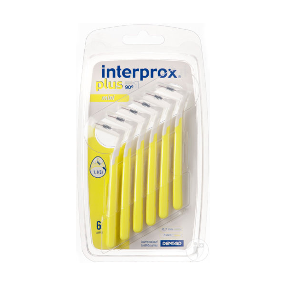 Interprox Plus Mini Brosse Interdentaire 1.1 Jaune 6 Pièces