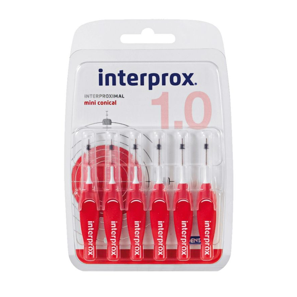 Interprox Plus Mini Conical Brosse Interdentaire 1.0 Rouge 6 Pièces