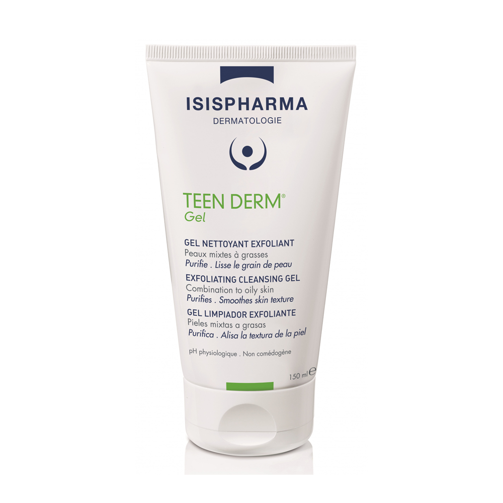 Isispharma Teen Derm Gel Nettoyant Exfoliant 150ml