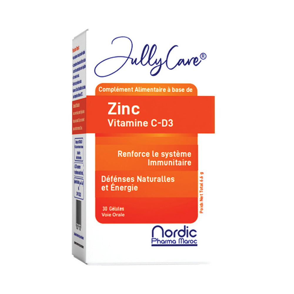 JullyCare Zinc Vitamine C-D3 30 Gélules