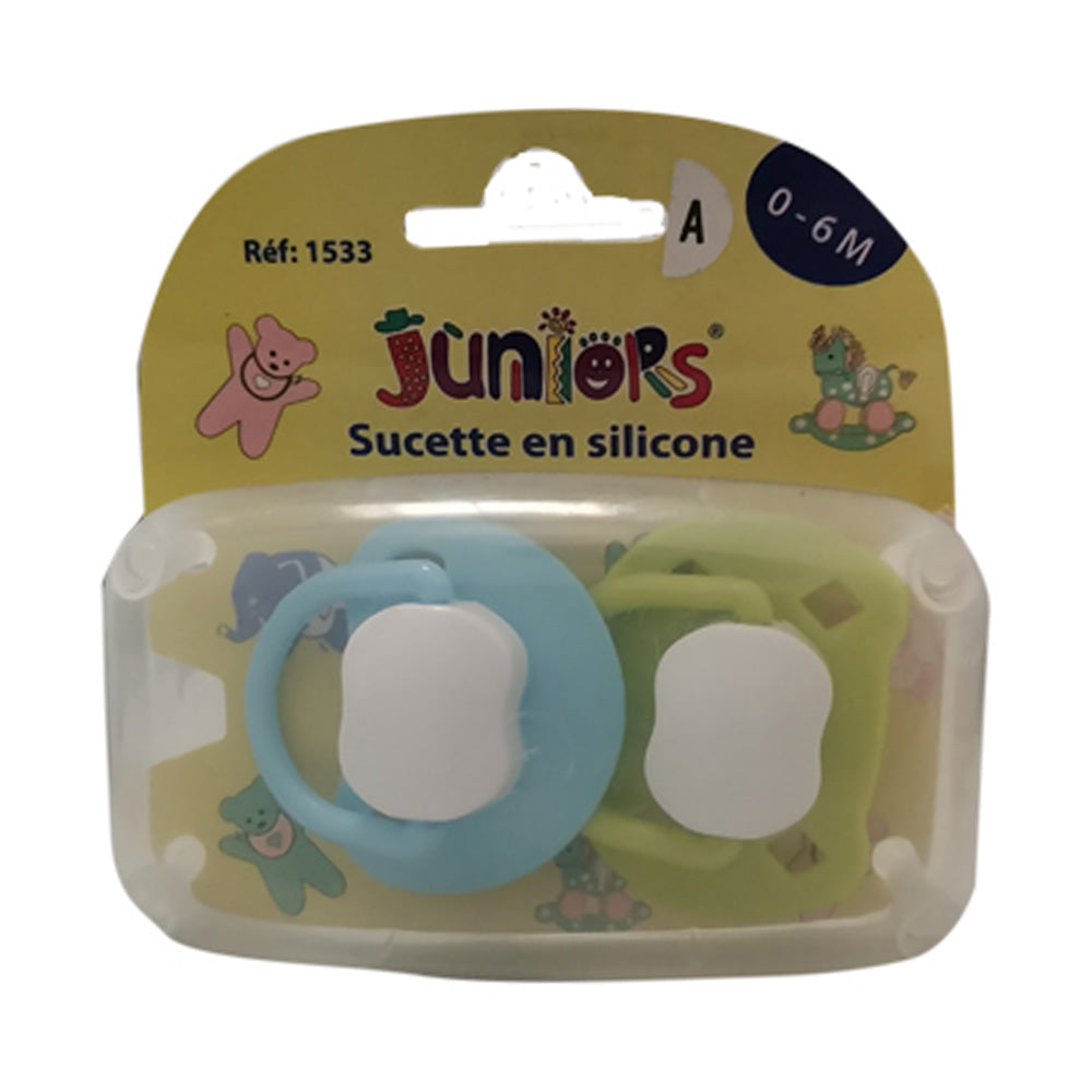 Juniors Sucettes En Silicone 2 Unités Pot Age 1