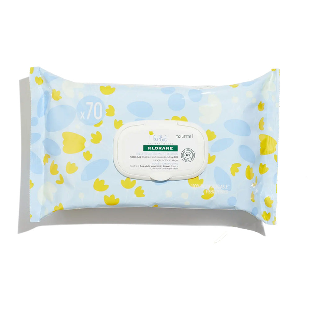 Klorane Bébé Lingettes Nettoyantes Douces 70 Pièces