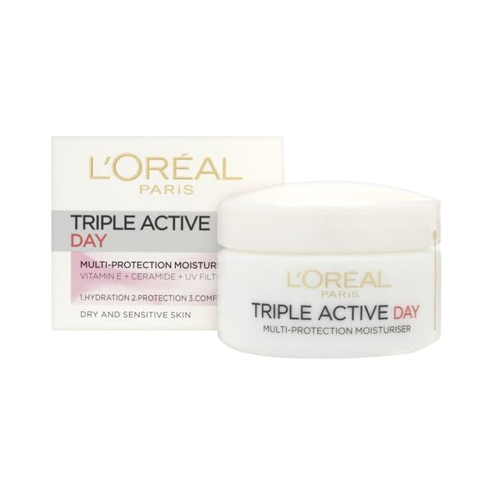 L'oréal Paris Triple Active Crème Hydratante Jour Peau Sèche 50ml L'oréal Paris Triple Active Crème Hydratante Jour Peau Sèche 50ml