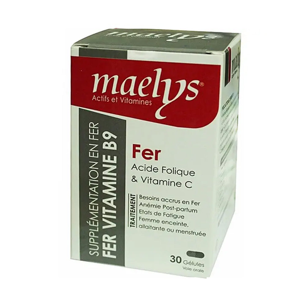 Maelys Fer Acide Folique Et Vitamine C 30 Gélules