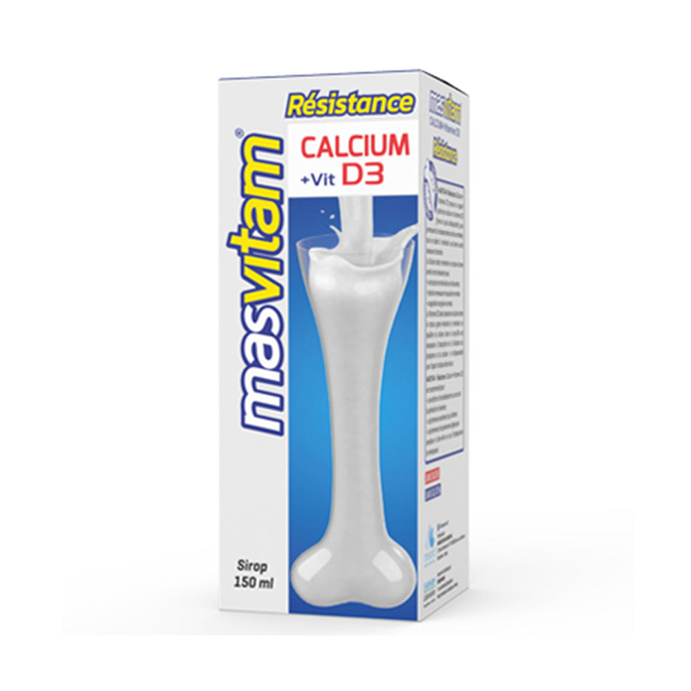 Masvitam Résistance Calcium + Vitamine D3 150ml Masvitam Résistance Calcium + Vitamine D3 150ml
