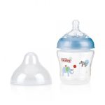 Nuby Biberon Poly Large Tétine Moyen Silicone 180ml +0 mois ID1193