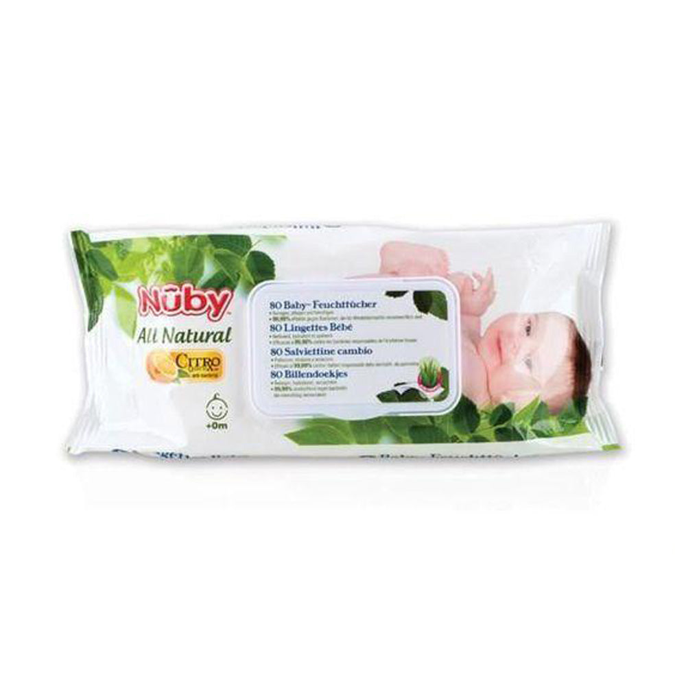 Nuby Citroganix Bébé Lingettes Pour Le Change 0+ Mois 80 Lingettes