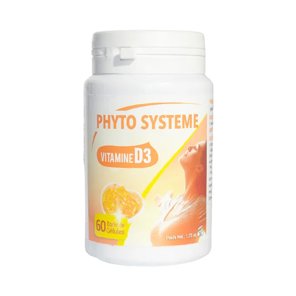 Phyto Systeme Vitamine D3 Boite De 60 Gélules Phyto Systeme Vitamine D3 Boite De 60 Gélules