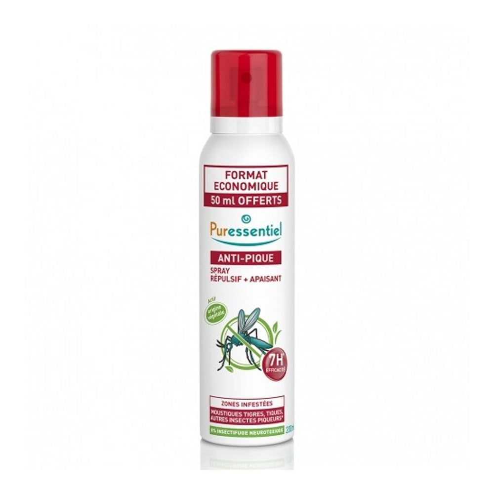 Puressentiel  Anti-Pique Spray Répulsif Et Apaisant 7h Efficacité Zones Infestées