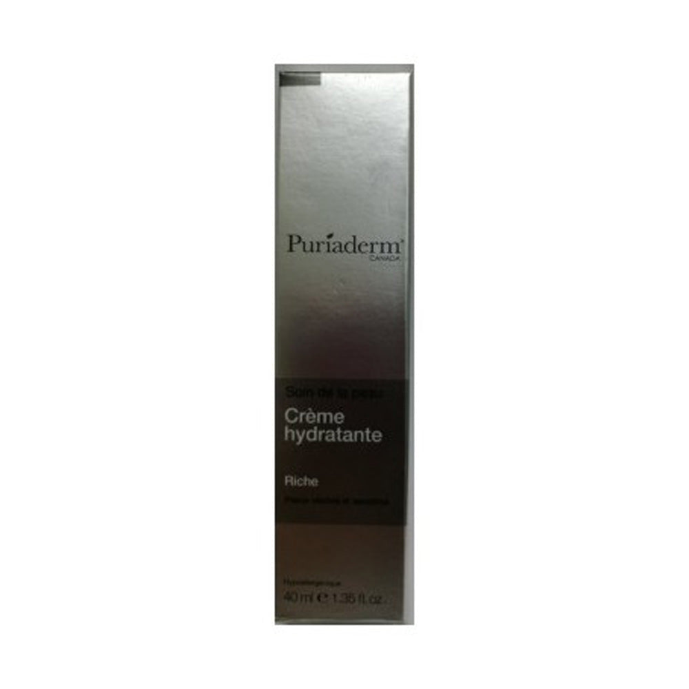 Puriaderm Crème Hydratante Riche Peaux Sèches Et Sensibles 40ml
