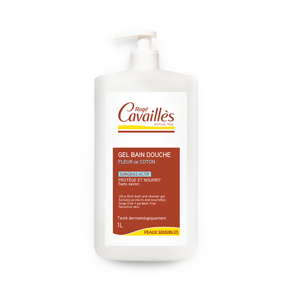 Rogé Cavaillès Gel Bain Douche Fleur de Coton 1l