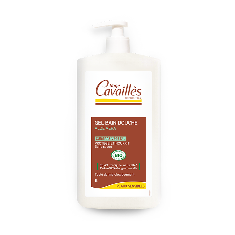 Rogé Cavaillès Gel Bain Douche certifié Bio Aloé Véra 1l
