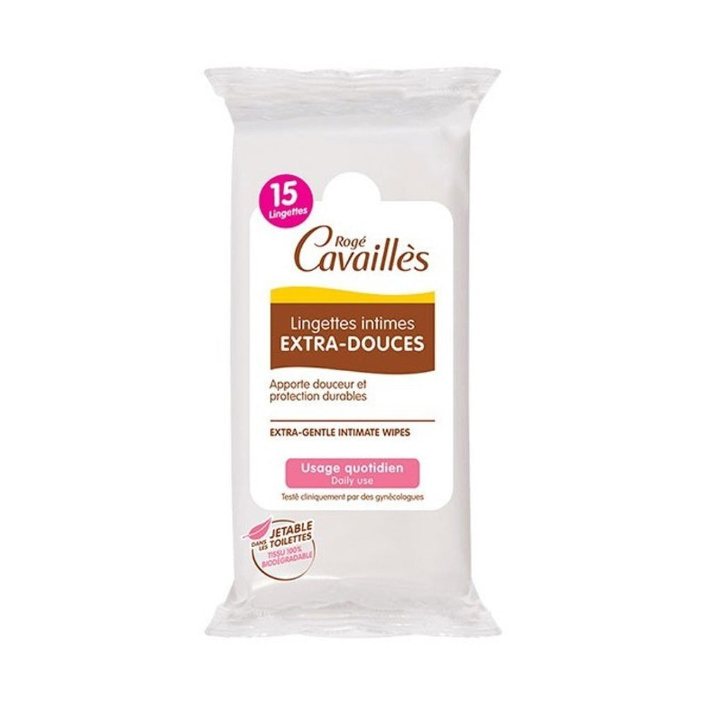 Rogé Cavaillès Lingettes Intimes Extra Douces 15 Unités Rogé Cavaillès Lingettes Intimes Extra Douces 15 Unités