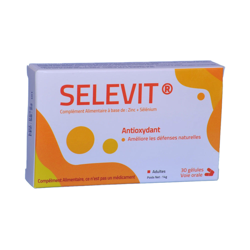 SELEVIT Anti-Oxydant (Zinc +sélénium ) 30 Gélules SELEVIT Anti-Oxydant (Zinc +sélénium ) 30 Gélules