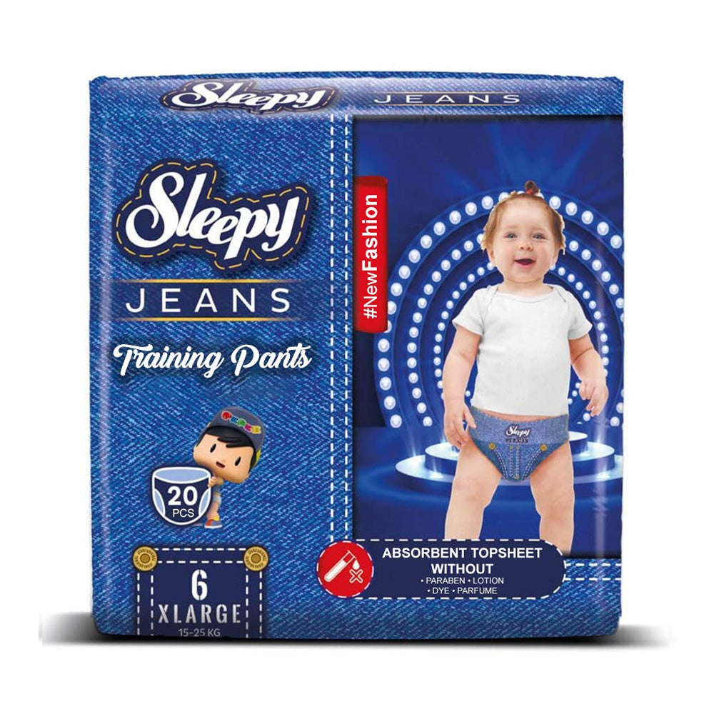 Sleepy Jeans Natural 6, Taille X-large 15-25 kg 20 Pièces Sleepy Jeans Natural 6, Taille X-large 15-25 kg 20 Pièces