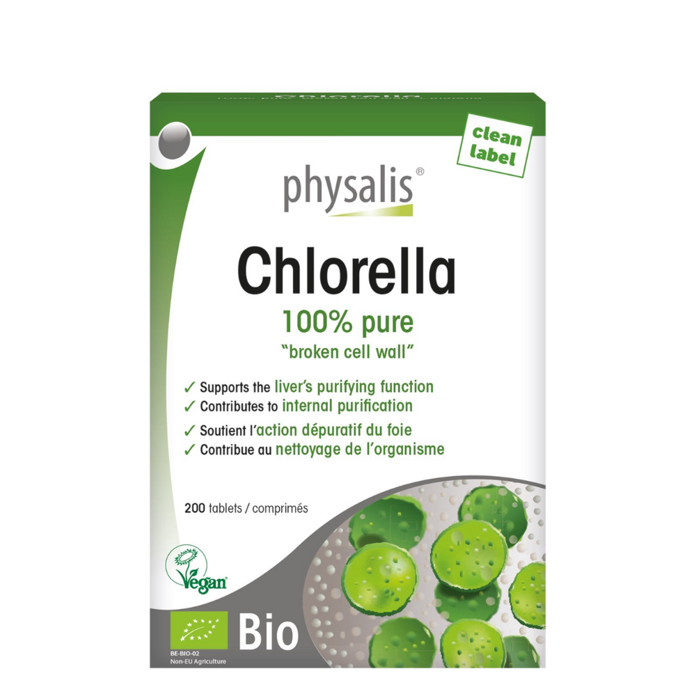 Physalis Chlorella 100% Pure Bio 200 Comprimés