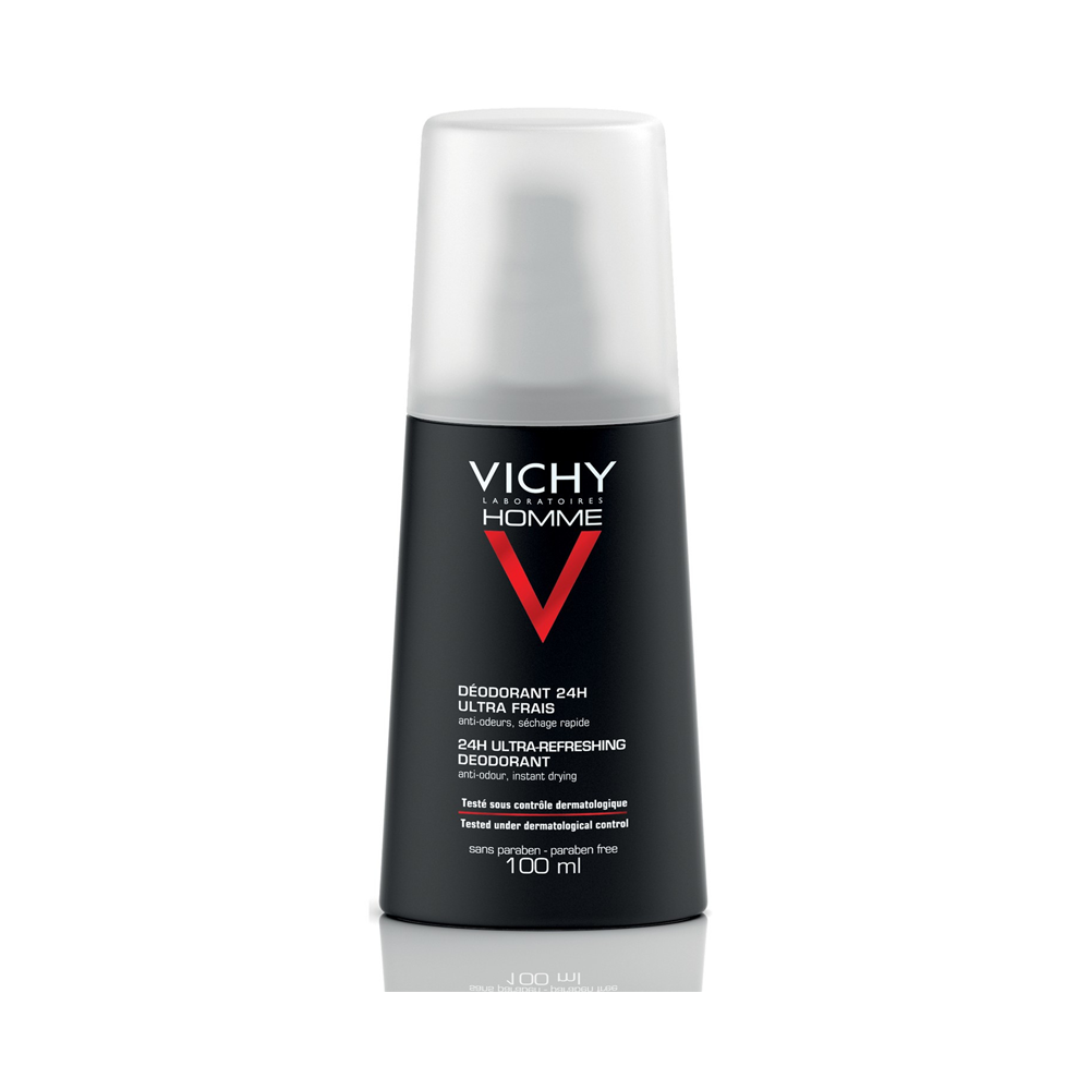 Vichy Homme Déodorant 24h Vaporisateur Ultra-Frais 100ml