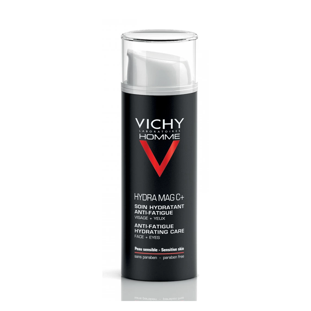 Vichy Homme Hydra Mag C+ Soin Hydratant Anti-Fatigue Visage Yeux 50ml