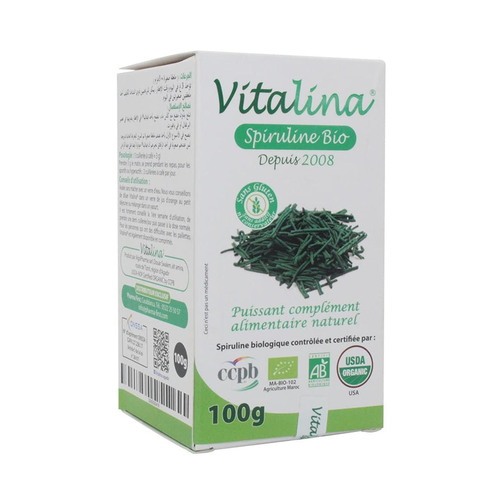 Vitalina Spiruline Bio 100 Comprimés