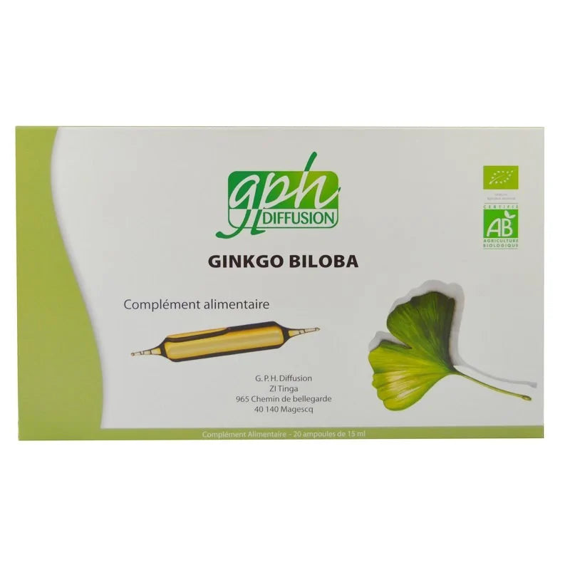 GPH DIFFUSION GINKGO BILOBA BIO 20 ampoules – 15ml GPH DIFFUSION GINKGO BILOBA BIO 20 ampoules – 15ml