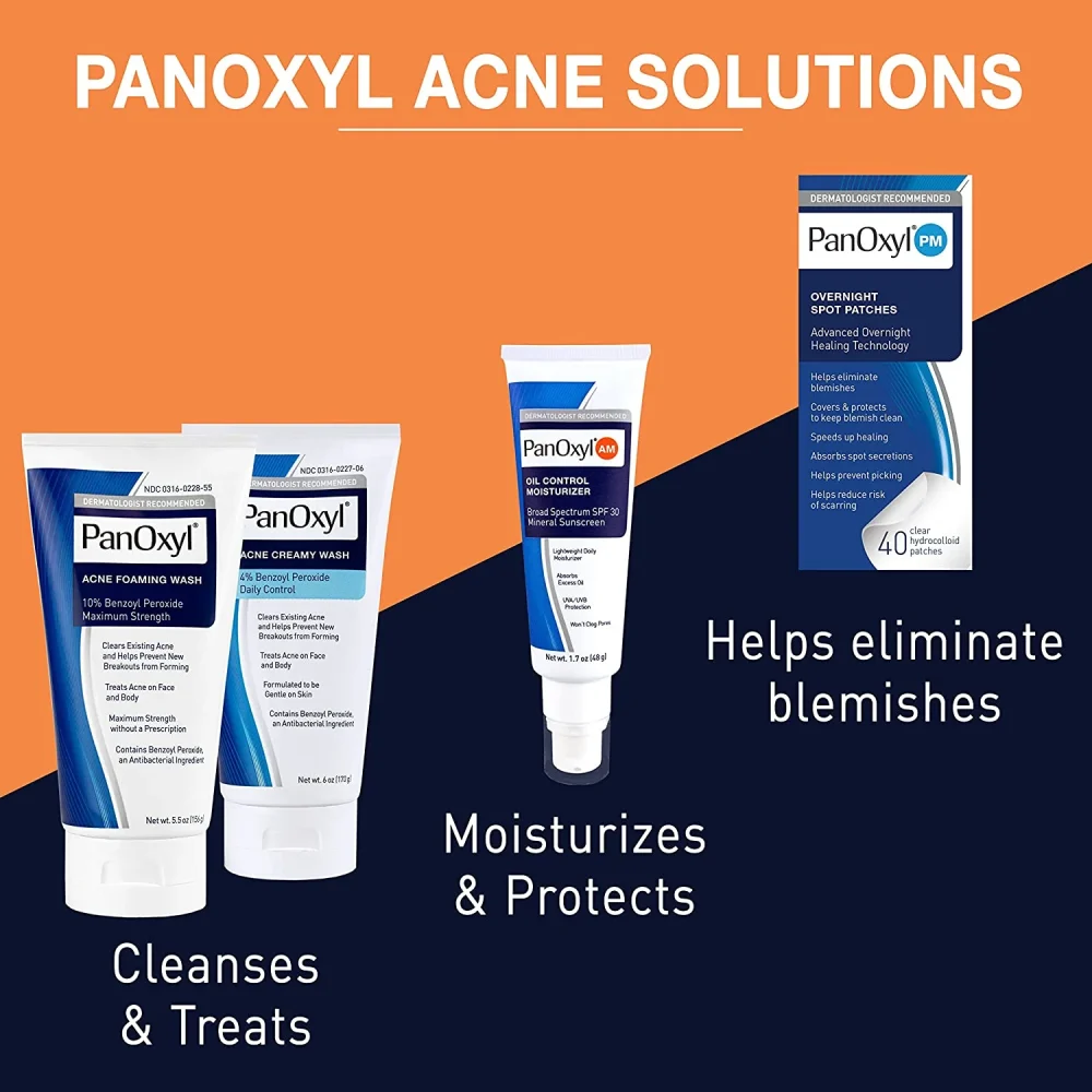 PanOxyl  Acne Foaming Wash Benzoyl Peroxide 10% Maximum Strength 156g