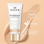 NUXE PRODIGIEUX LE TEINT ECLAT BB CRÈME TEINTÉE HYDRATANTE 24H 01 TEINTE CLAIRE 30ML