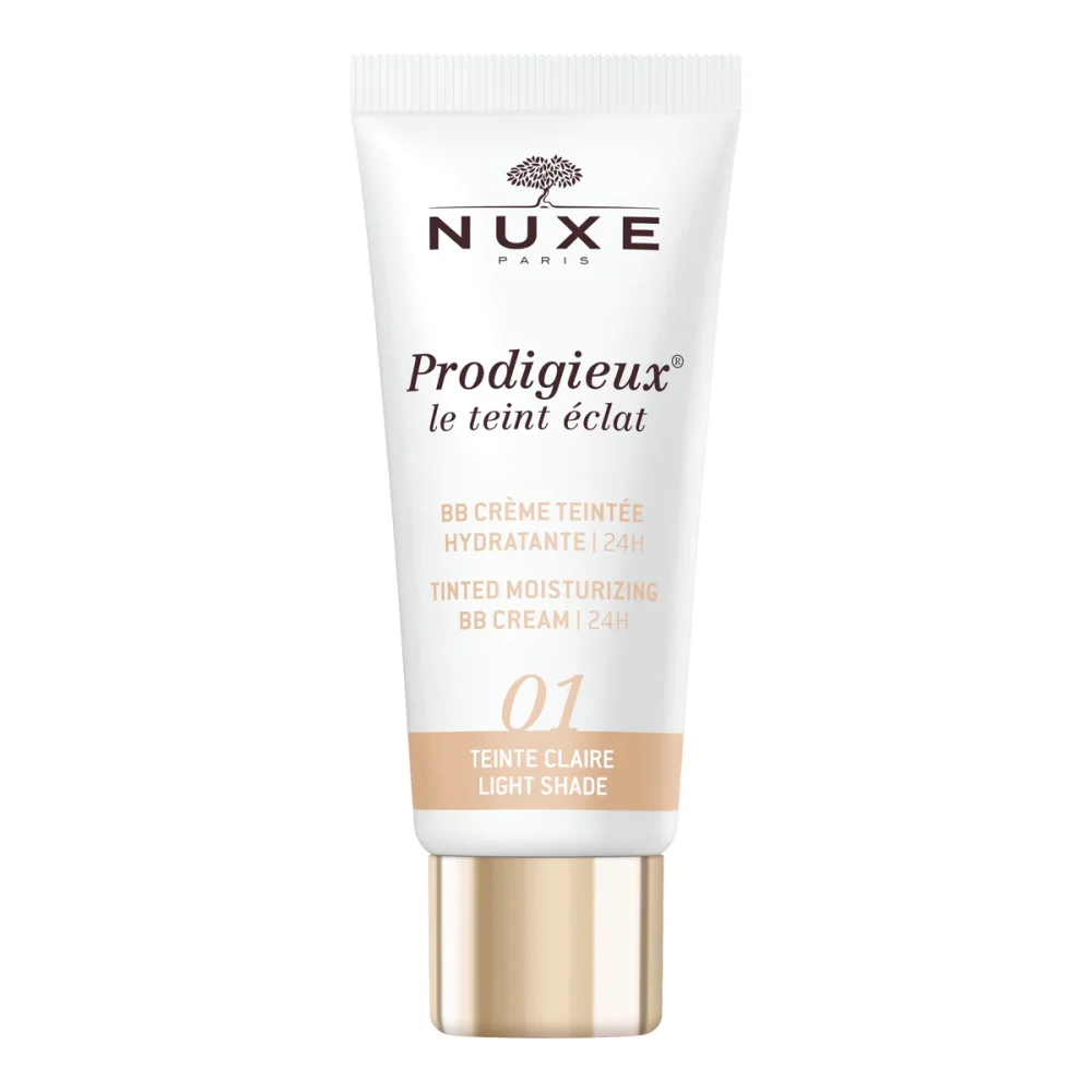 NUXE PRODIGIEUX LE TEINT ECLAT BB CRÈME TEINTÉE HYDRATANTE 24H 01 TEINTE CLAIRE 30ML