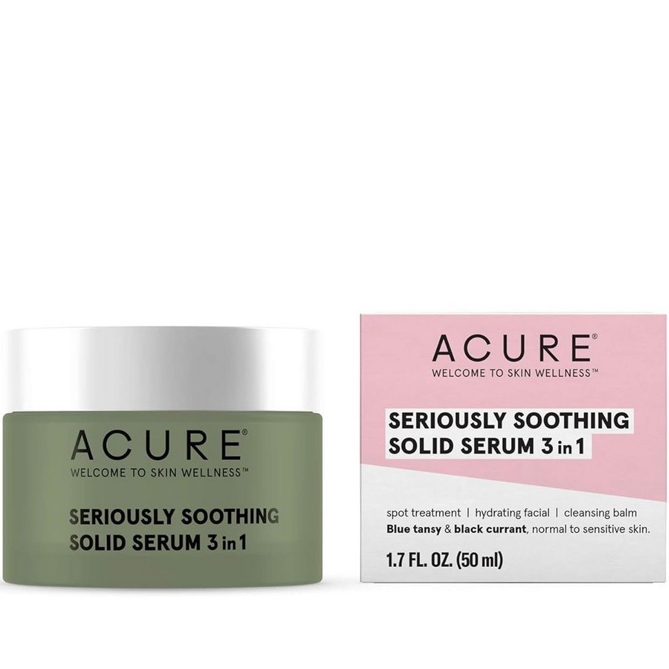 ACURE SERIOUSLY SOOTHING SÉRUM SOLIDE 3EN1 TRÈS APAISANT 50ML