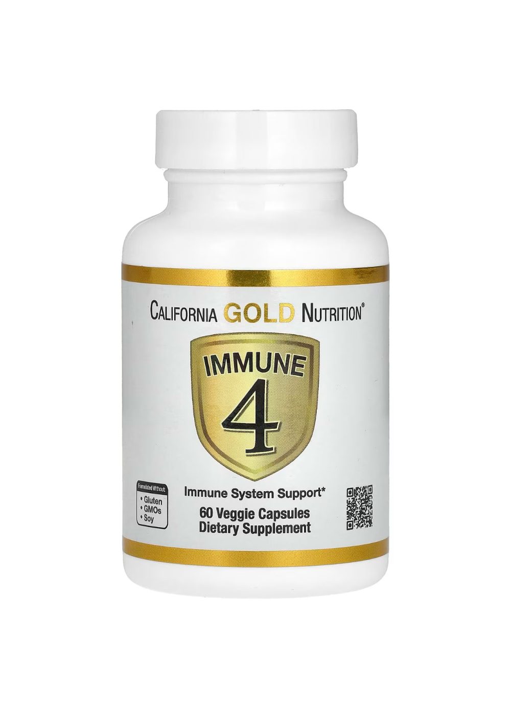 CALIFORNIA GOLD NUTRITION | IMMUNE 4 IMMUNE SUPPORT SYSTEM  60 CAPSULES
