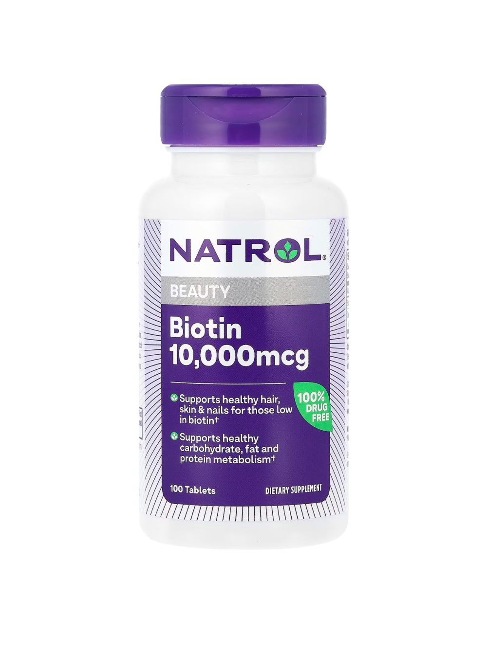 Natrol Biotine vitamine B7 10000mcg -100 tablets - Made in USA