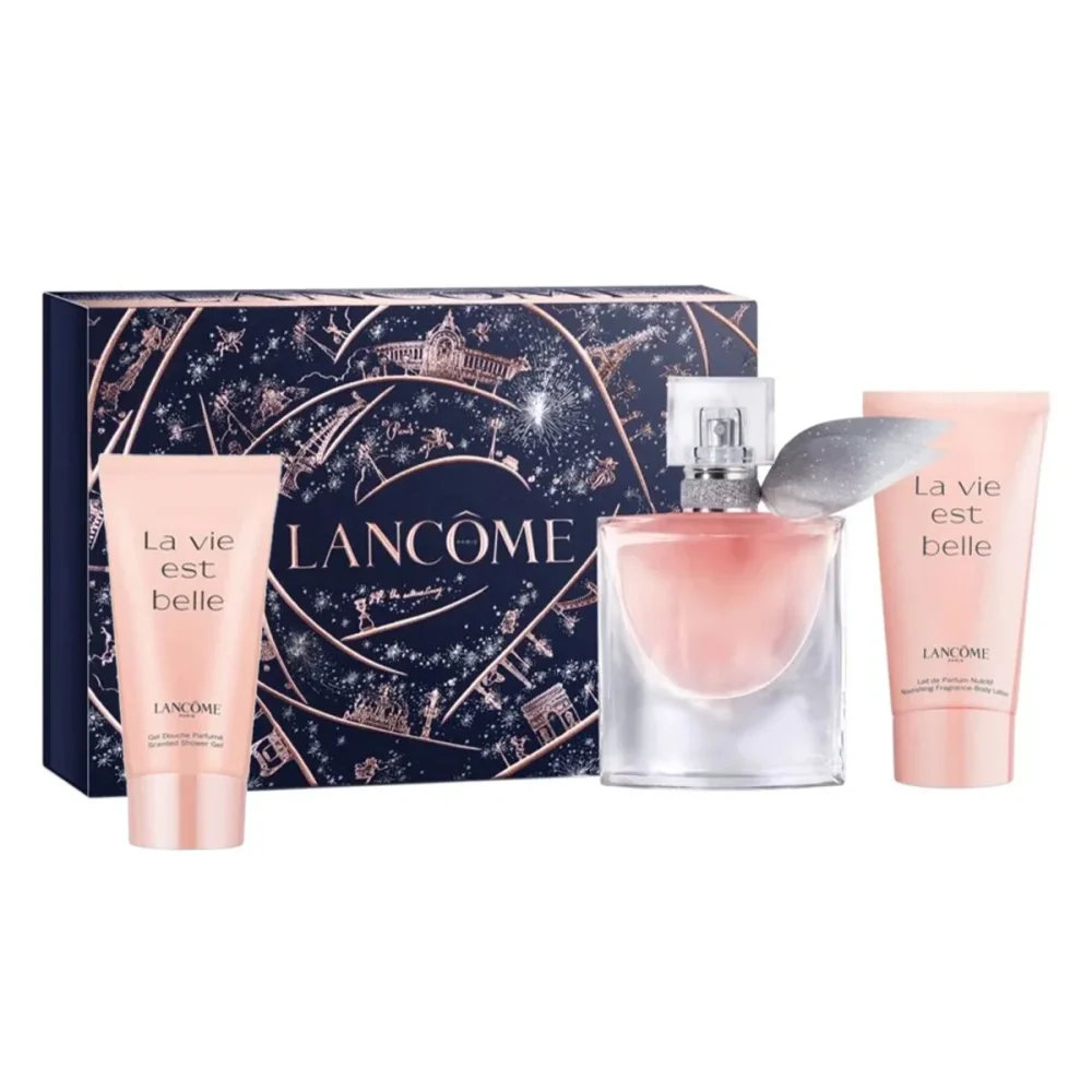 LANCÔME COFFRET LA VIE EST BELLE EAU DE PARFUM 30ml + Gel Douche 50ml + Lait pour le corps 50ml