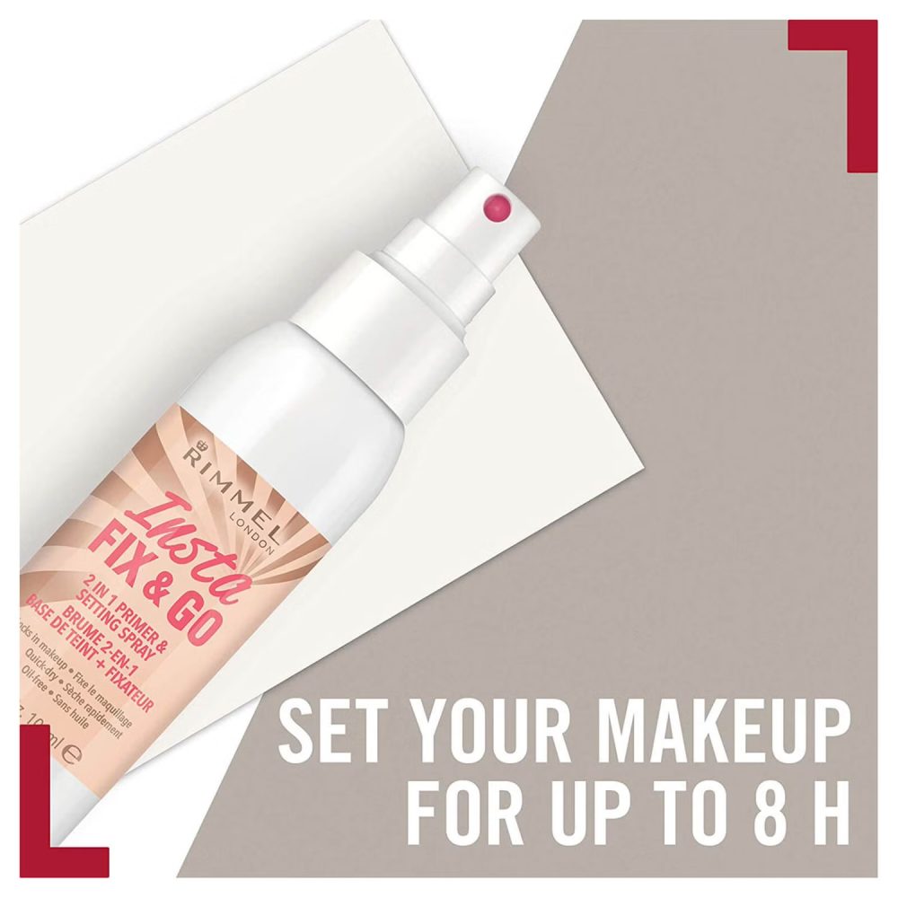 Rimmel Insta Fix & Go 2 IN 1 Primer Setting Spray BASE DE TEINT + FIXATEUR 100ml Rimmel Insta Fix & Go 2 IN 1 Primer Setting Spray BASE DE TEINT + FIXATEUR 100ml