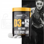 Hiro.lab Vitamine D3 4000 UI + K2 MK7 – 160 comprimés.