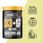 Hiro.lab Vitamine D3 4000 UI + K2 MK7 – 160 comprimés.