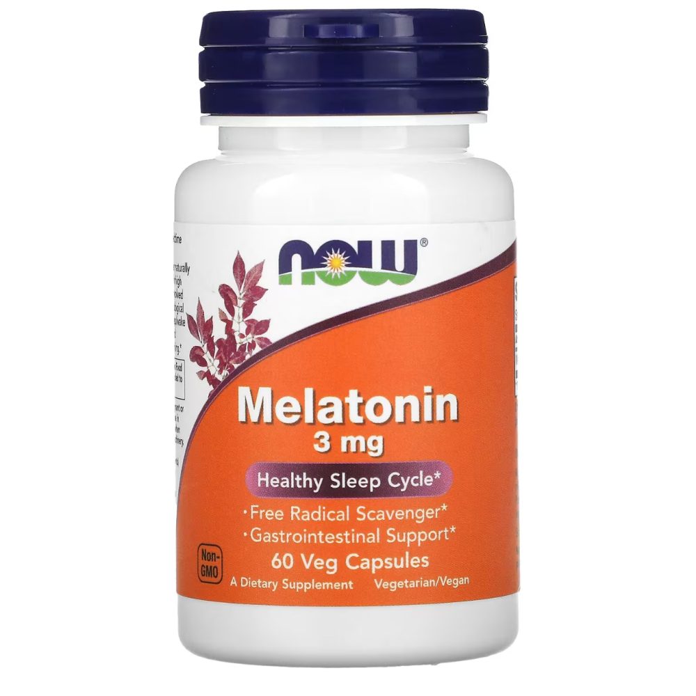 NOW FOODS MELATONIN 3mg 60 veg capsules