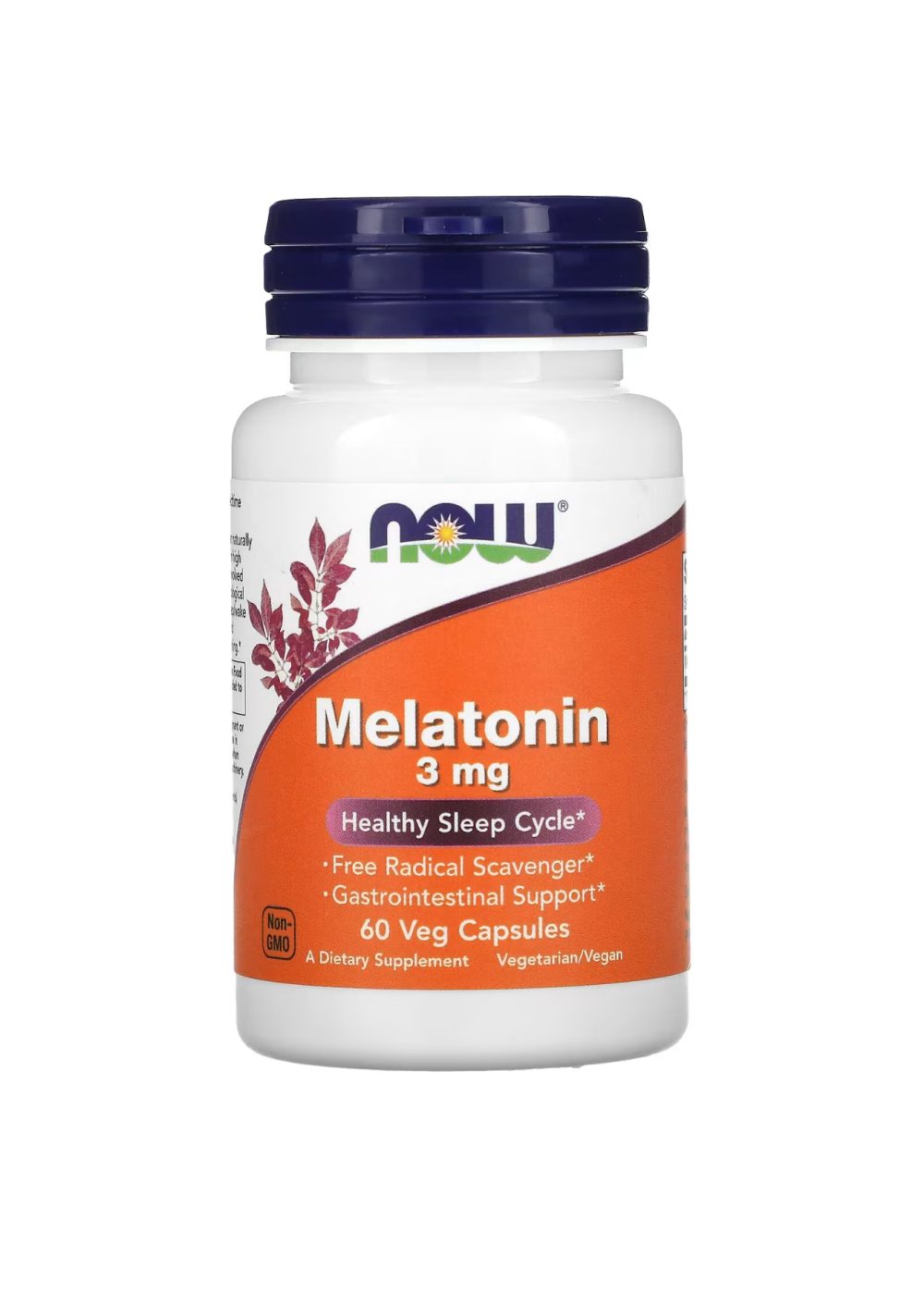 NOW FOODS MELATONIN 3mg 60 veg capsules