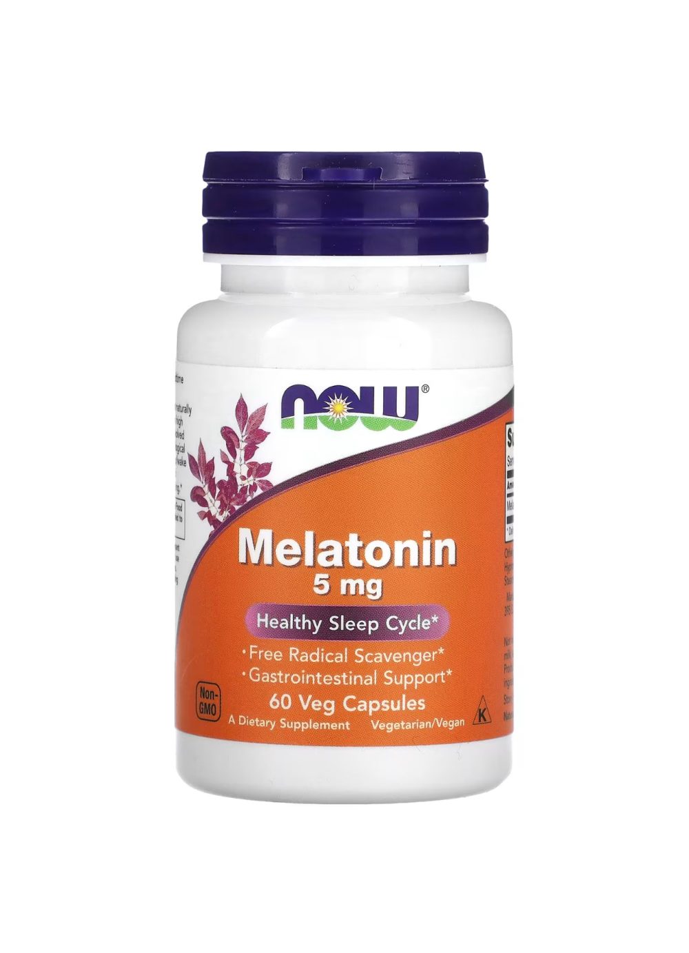 NOW FOODS MELATONIN 5mg 60 veg capsules