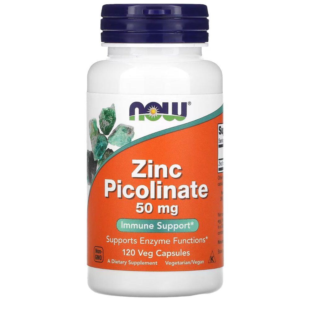 Now Foods Zinc Picolinate 50 Mg 120 Veg Capsules