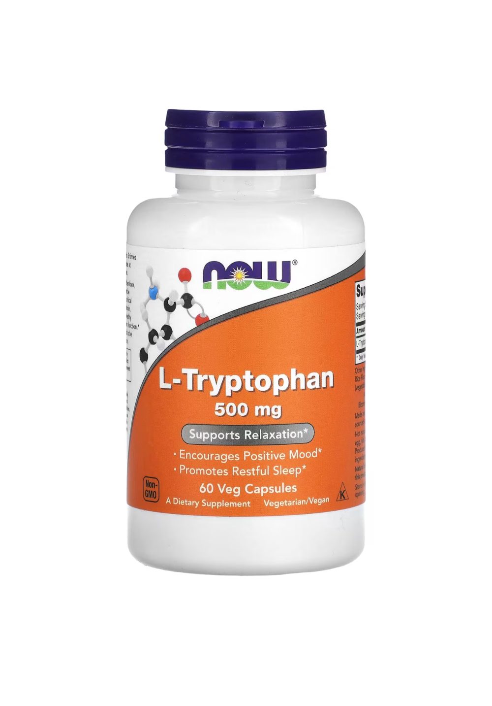 NOW FOODS L Tryptophan 500 mg 60 capsules vegetables NOW FOODS L Tryptophan 500 mg 60 capsules vegetables
