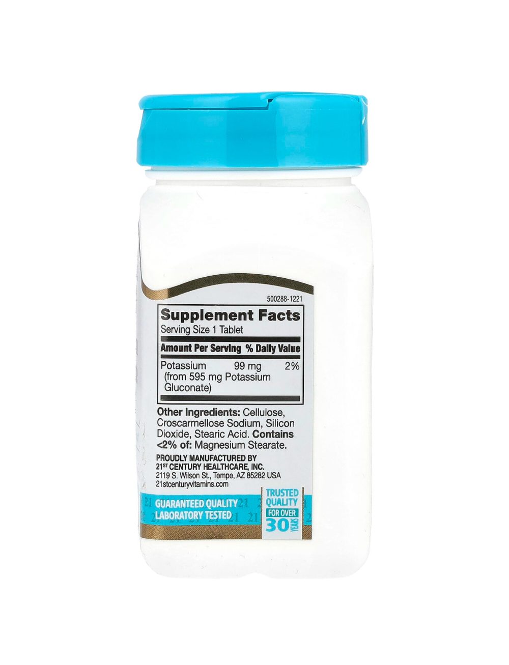 21 st century potassium gluconate 595 mg 110 tablets