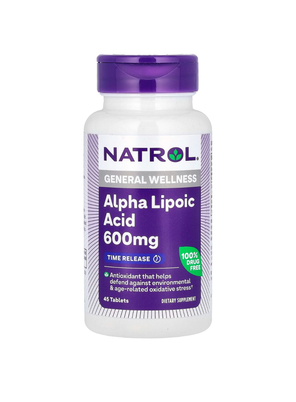 NATROL acide alpha lipoïque libération retardée 600mg 45 comprimés